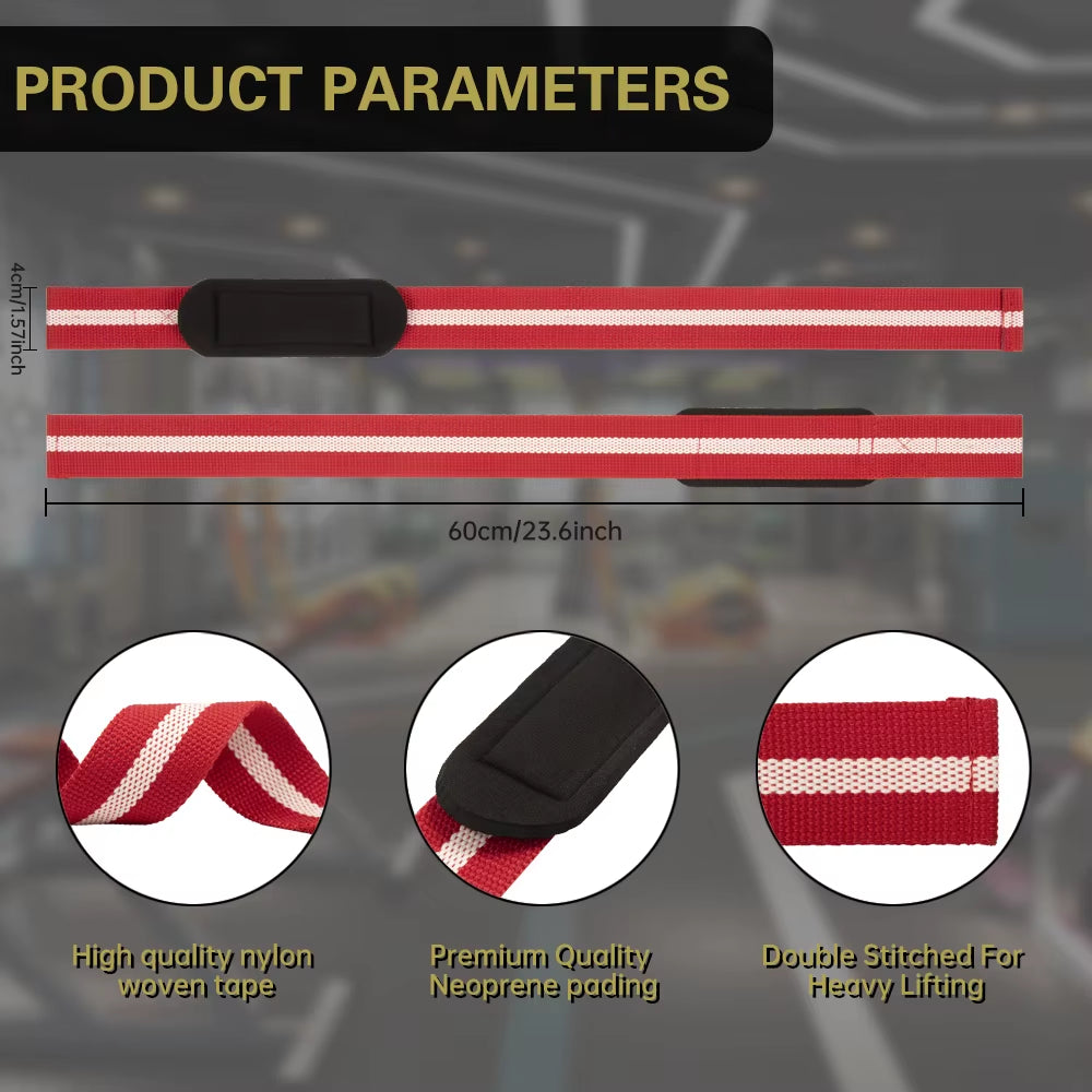 Fitness Lifting Wrist Straps Brace for Weightlifting Crossfit Bodybuilding Gym Strap Wrist Support Custom Logo