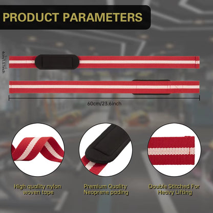 Fitness Lifting Wrist Straps Brace for Weightlifting Crossfit Bodybuilding Gym Strap Wrist Support Custom Logo