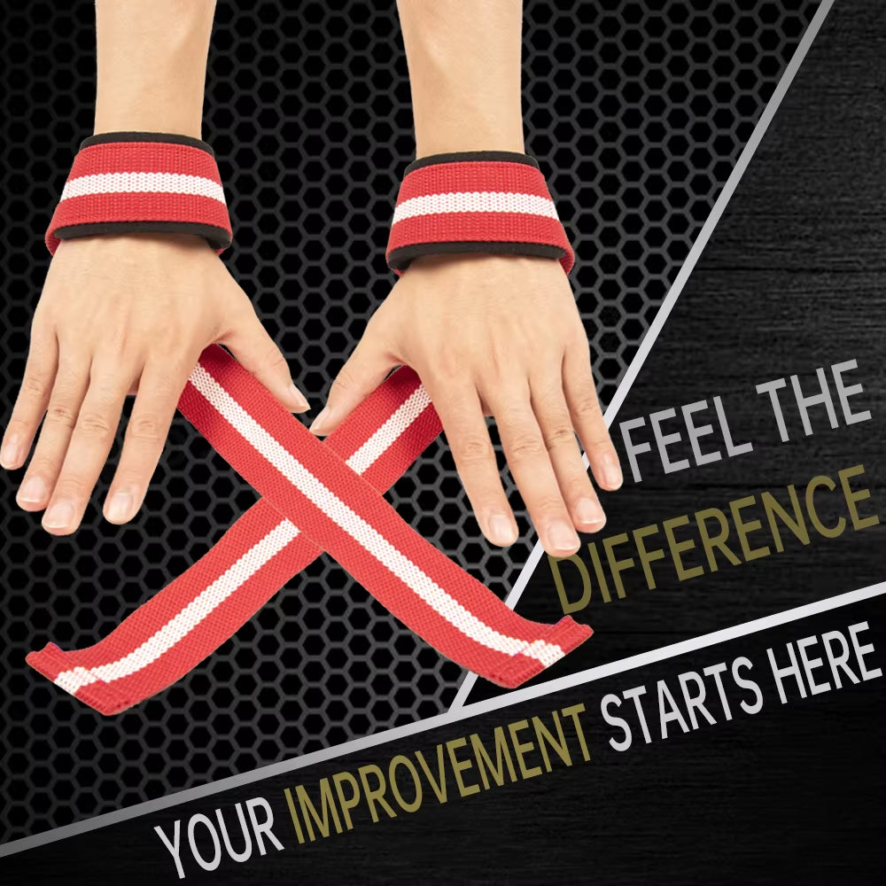 Fitness Lifting Wrist Straps Brace for Weightlifting Crossfit Bodybuilding Gym Strap Wrist Support Custom Logo